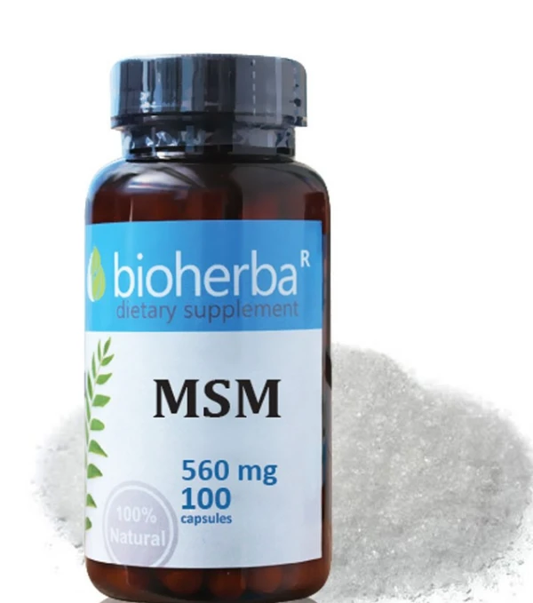  MSM (methylsulfonylmethane) - МСМ 560 мг, 100 капсули