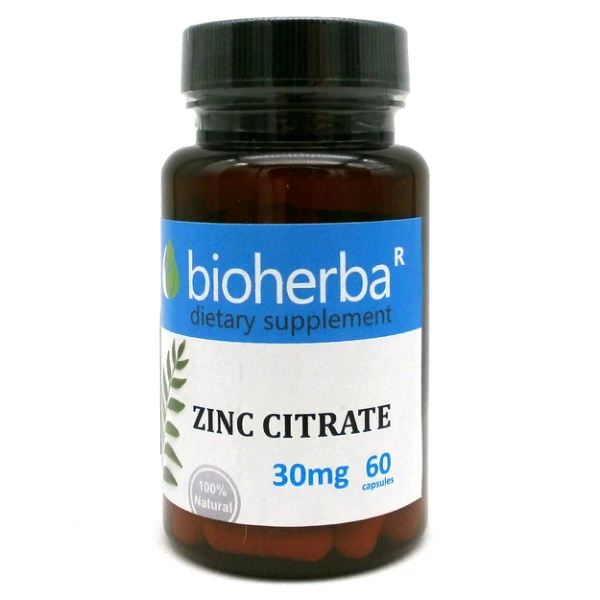  ЦИНК ЦИТРАТ ( Zinc Cetrate ) 30 мг. 60 капсули 
