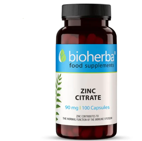  ЦИНК ЦИТРАТ ( Zinc Cetrate ) 90 мг. 100 капсули 