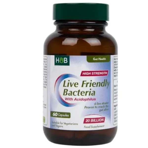  ПРОБИОТИК С АЦИДОФИЛУС (Live Friendly Bacteria 20 Billion) 20млрд. 60 капсули 