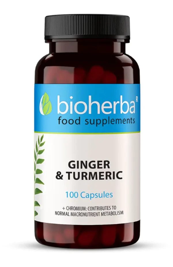  КУРКУМА И ДЖИНДЖИФИЛ (GINGER AND TURMERIC) 100 капсули