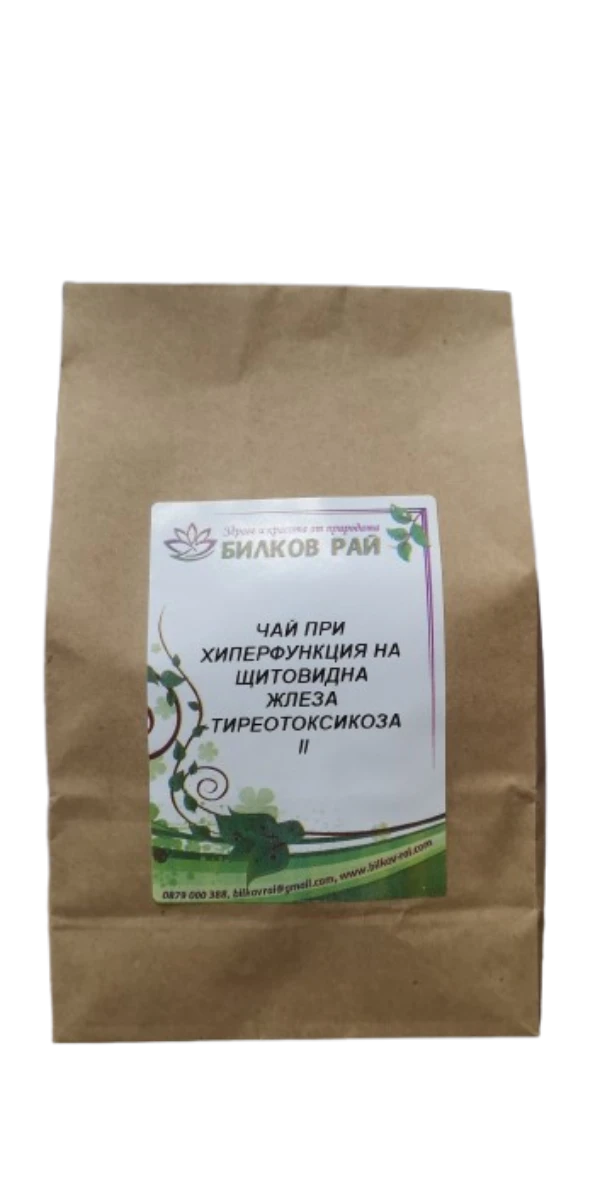 ЧАЙ ПРИ ХИПЕРФУНКЦИЯ НА ЩИТОВИДНА ЖЛЕЗА (ТИРЕОТОКСИКОЗА 2) -150 гр.