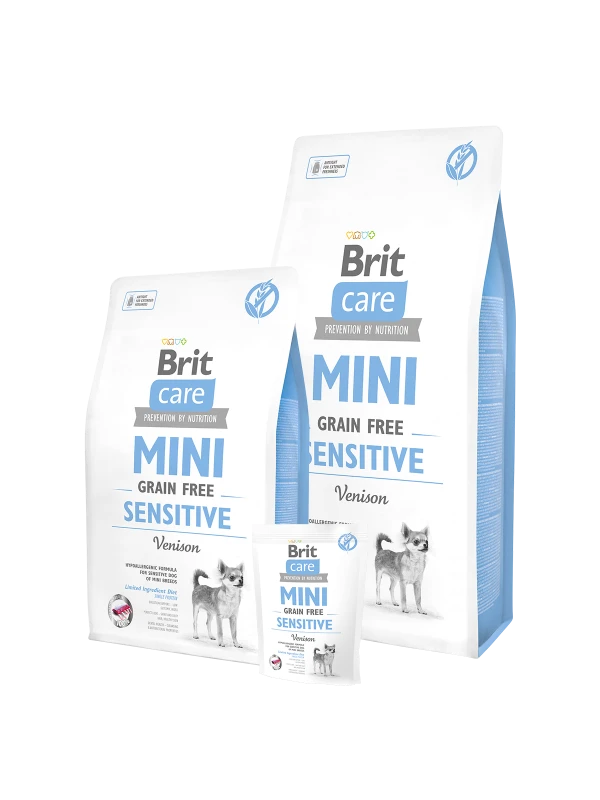  Брит Care Adult  Mini Sensitive Grain Free с еленско - 2 кг.